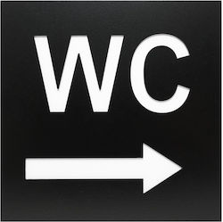 515 Σήμανση Τετράγωνη Inox Wc Κατεύθυνση Προς Δεξιά 12x12 Εκ Μαύρο Ματ 515 Σήμανση Τετράγωνη Inox Wc Κατεύθυνση Προς Δεξιά 12x12 Εκ Μαύρο Ματ