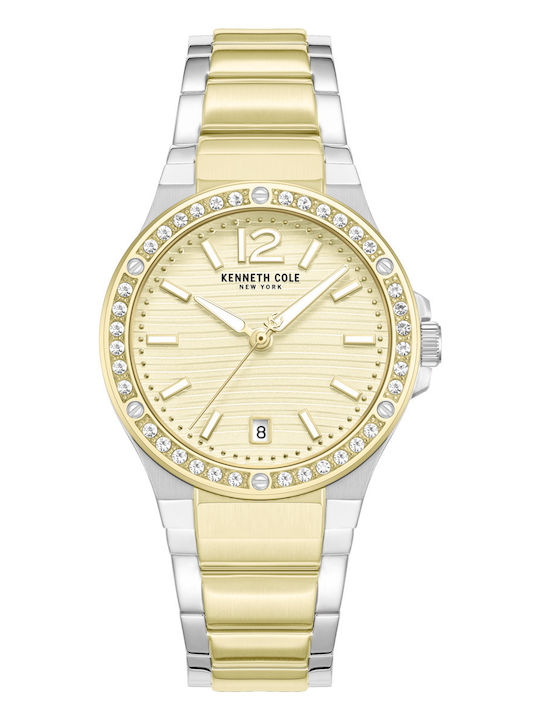 Kenneth Cole York Men's Watch Battery with Gold Metal Bracelet
