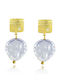 Paraxenies Earrings made of Silver Gold Plated with Stones & Pearls
