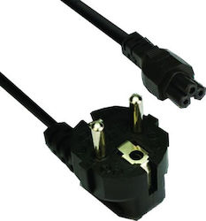 VCom Schuko / IEC C5 - Schuko / IEC C5 Кабел 3м Черен VCom Schuko / IEC C5 - Schuko / IEC C5 Кабел 3м Черен