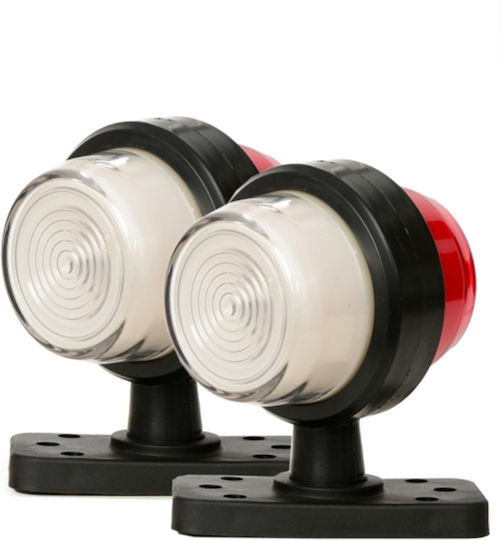 Neon Φως Πλευρικής Σήμανσης Τύπου Ωμέγα 12v24v Λευκό-κόκκινο Τύπου Was Περιστρεφόμενο