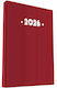 Globe Daily Diary Pvc 2026 Bordeaux 15x21 0312