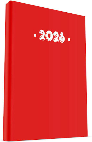 Υδρόγειος Ημερήσιο Planner 2026 Κόκκινο 17x24εκ.
