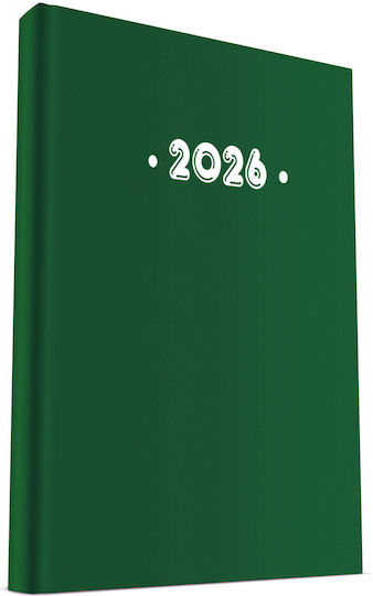 Υδρόγειος Ημερήσιο Planner 2026 Πράσινο 17x24εκ.
