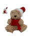 Due esse Christmas Plush Bear Red Scarf Hat 15cm 2 Designs