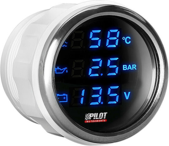 Lampa Car Water Temperature, Oil Pressure and Voltmeter Digital Instrument 52mm