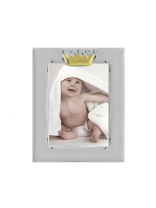 Prince Silvero Παιδική Κορνίζα Ασημένια 13x18cm