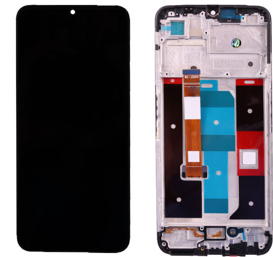 Οθόνη mit Touch-Mechanismus und Rahmen für REALME C35, NARZO 50A PRIME (Schwarz)