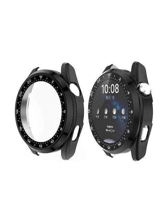 Tech Protect Defense Cover Προστασία Οθόνης Θήκη Σιλικόνης σε Μαύρο χρώμα για Huawei Watch 3 Pro 48mm