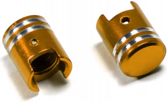 Chaft Piston Air Valve Caps Set Gold