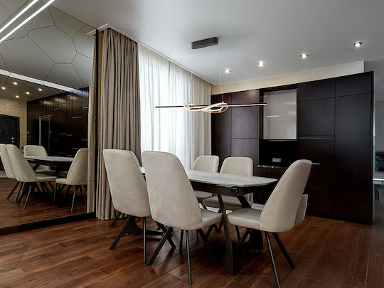 Enora Adjustable Pendant Light Black 120x10x41cm