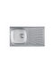 Chiuvetă Bucătărie Drop-In Inox L77xL43.5cm Gri