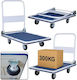 Lean Toys Plattformwagen Folding for Load Weight up to 300kg in Blau Color