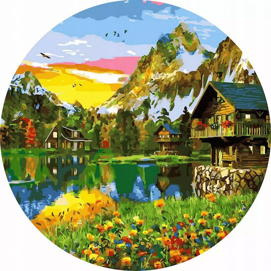 Paint By Numbers 40x40 On A Round Frame Twoje Hobby