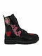 Kinderstiefel mit Schnürsenkeln Schwarz