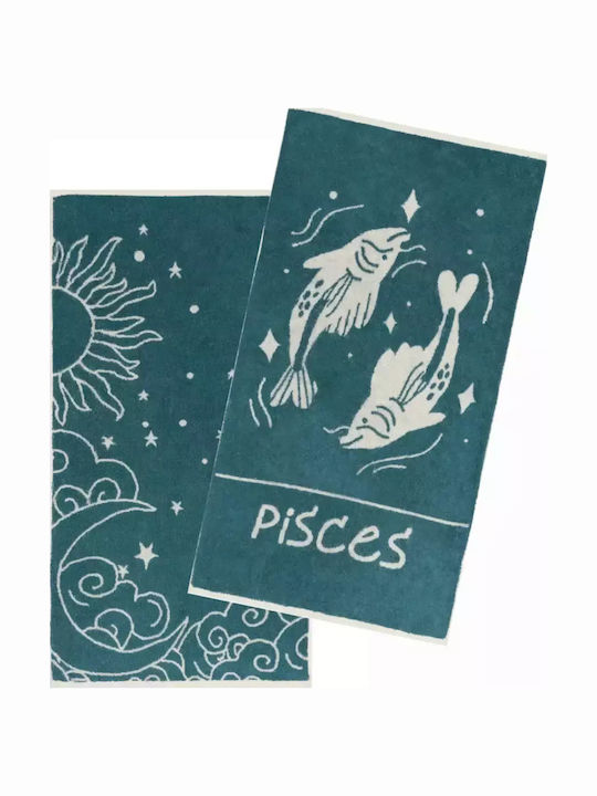 Kentia Πετσέτα Προσώπου Zodiac 50x90εκ. Pisces ...