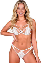 Passion Anuvera Bra + Thong Set White Passion Anuvera Bra + Thong Set White