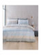 Rythmos Sheet Sets King Size with Elastic 230x260+25cm. Colette Grey Blue 4pcs