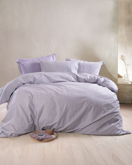 Rythmos Bettwäsche-Set Einzel 160x260cm. Polene Purple 3Stück