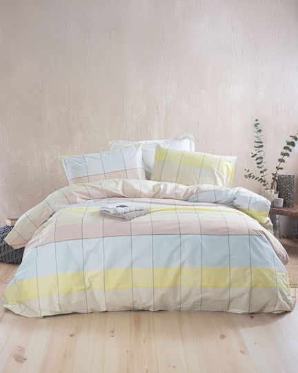Rythmos Sheet Sets Single 160x260cm. Colette Yellow, Light Blue 3pcs
