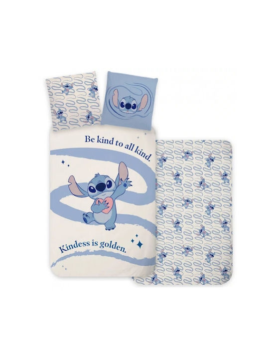 Disney Lilo And Stitch Set Kids Duvet Cover Single with Pillowcase Cotton Multicolored 100x135cm