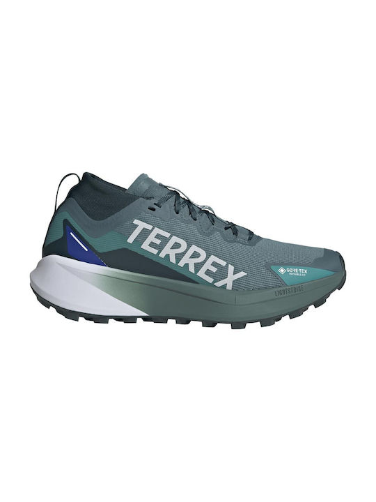 Terrex Agravic Gtx Men's Sport Shoes Trail Running Turquoise Waterproof with Gore-Tex Membrane