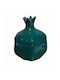 JK Home Decoration Tabletop Lucky Charm Pomegranate Green Ceramic 11x16cm 1pcs