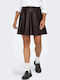 Piele Mini Fustă Dark Brown