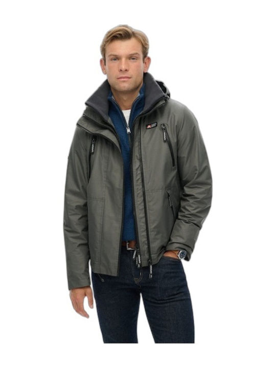 Superdry Mountain Μπουφάν Αντιανεμικό Dark Dull...
