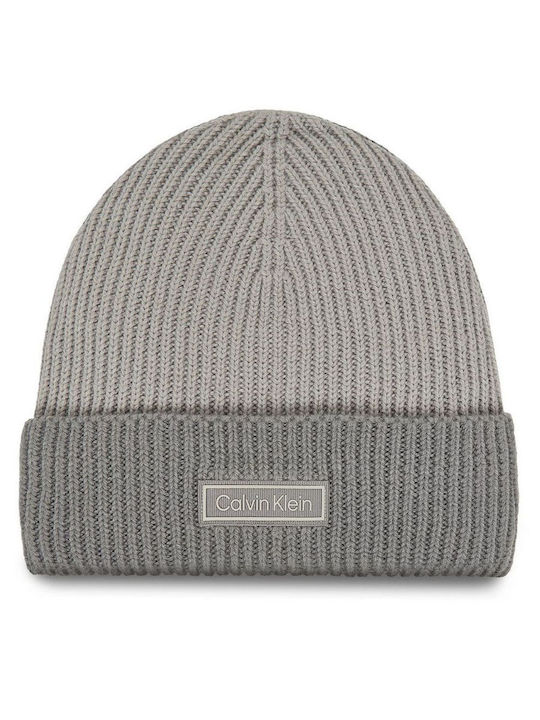 Patch Beanie Männer Beanie mit Rippstrick in Gray Farbe