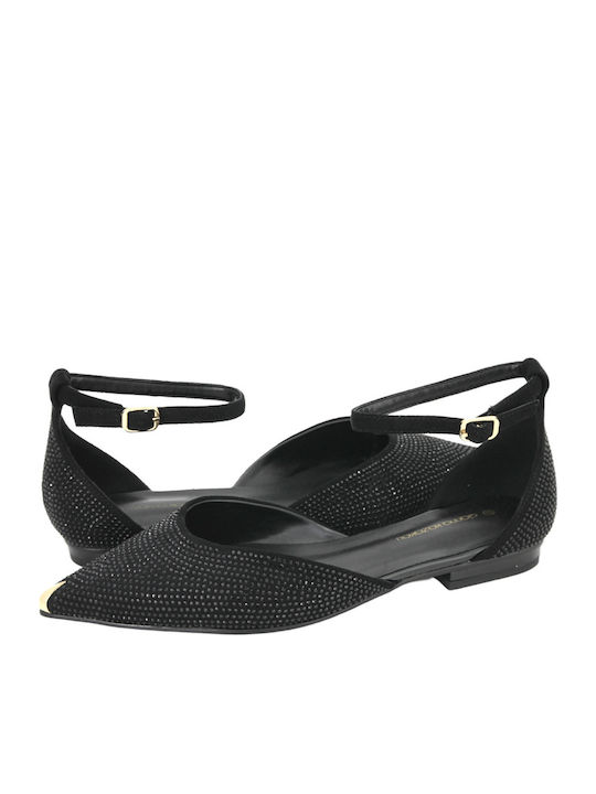 Rudzie Suede Women's Ballerina Shoes Black