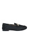 Leather Women's Loafers in Black Color