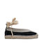 Women's Leather Espadrilles Black
