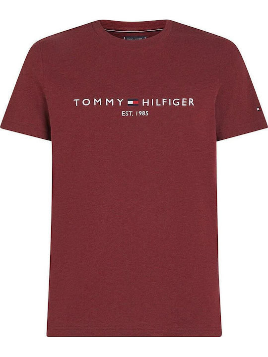 Tommy Hilfiger Neck T-shirt Μπορντό
