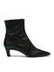Leder Stiefeletten Damen Schwarz