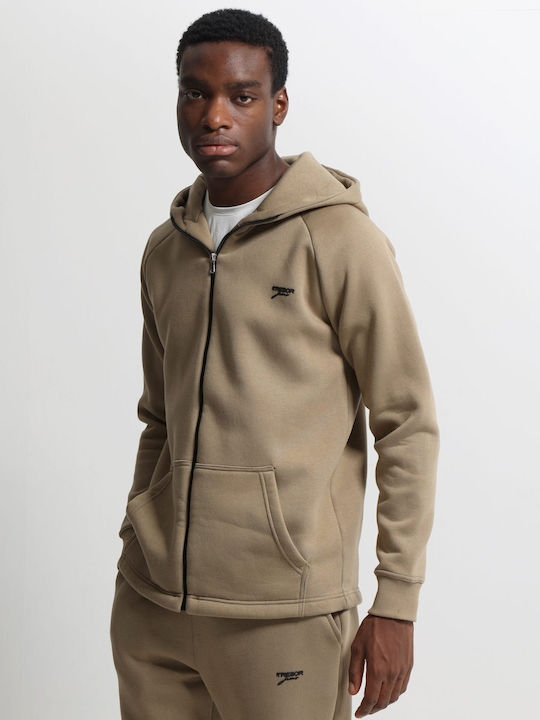 Tresor Hooded Beige Sweatshirt