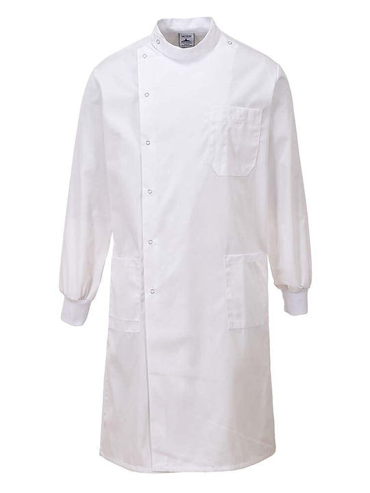 Portwest C865WHR Howie Texpel Finish Lab Coat Pockets Water Repellent Durable Lab Workwear Jacket White