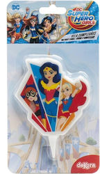 Super Hero Girls Anniversary Candle Dekora