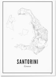 Tipăritură Santorini Carte Poștală 10 X 15cm