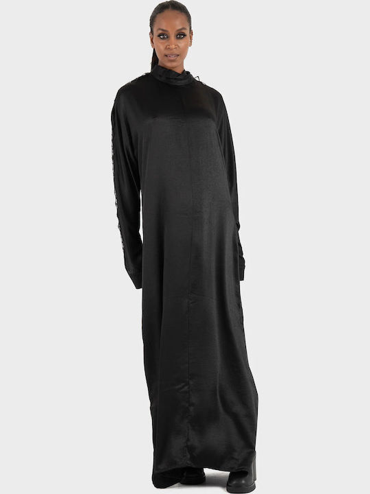 Maxi Evening Dress Satin Black