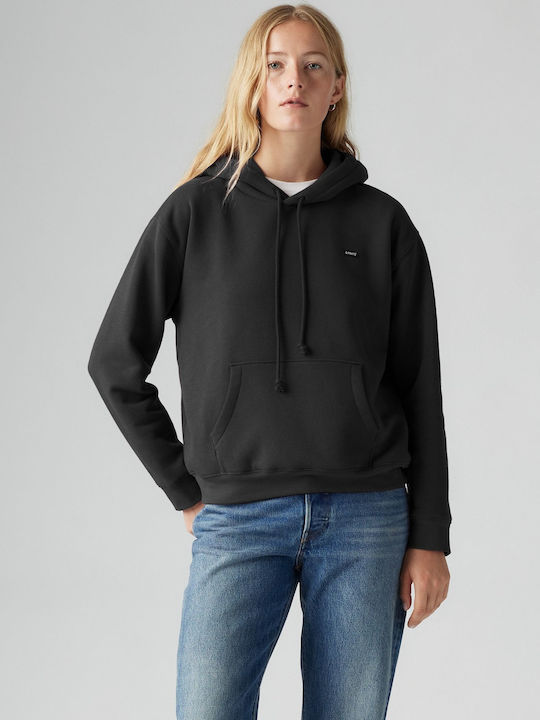 Levi's Everyday Φούτερ Μαύρο με Κουκούλα