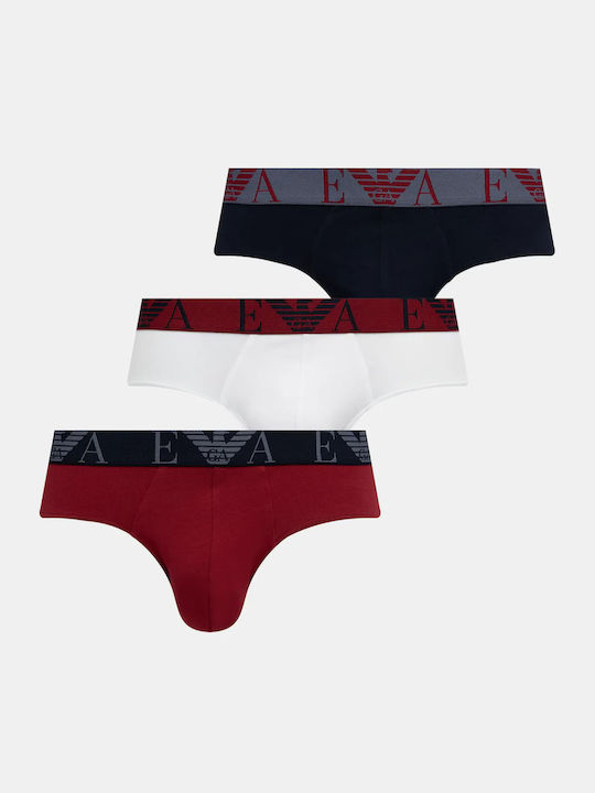 Emporio Armani Men's Slips Blue, Rhubarb, White...