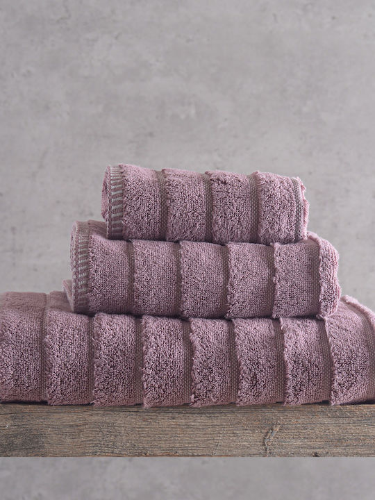 Rythmos Bath Towel Set 3pcs Pyramid Purple Weig...