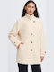 Wolle Damen Almond Milk Mantel