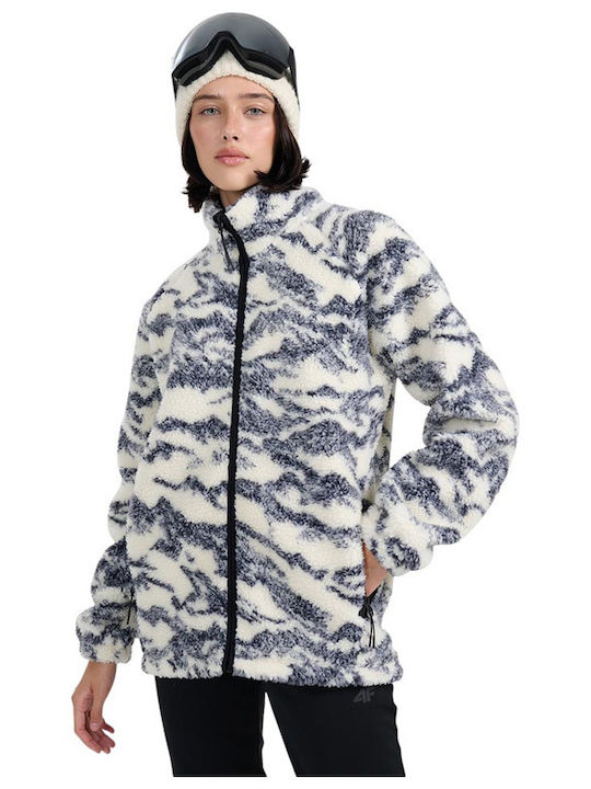 Fleece Damen Jacke Creme