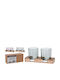 JK Home Decoration Candle Holder Glass in Transparent Color 7x8cm 1pcs