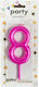 Birthday Candles Pink Large Numbers Number 8
