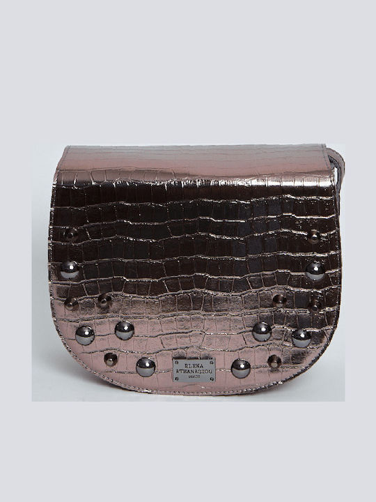 Elena Athanasiou Croco Leather Women's Flap Bag...