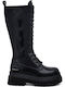 Medium Heel Women's Boots with Laces Black