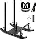 Vevor Steel Weight Sled Power Sled Strength Training Sleds Speed Improvement Athletic Exercise Crossfit Equipment Gym Equipment Handle Compatible with Weight Plates 25/51 mm Black